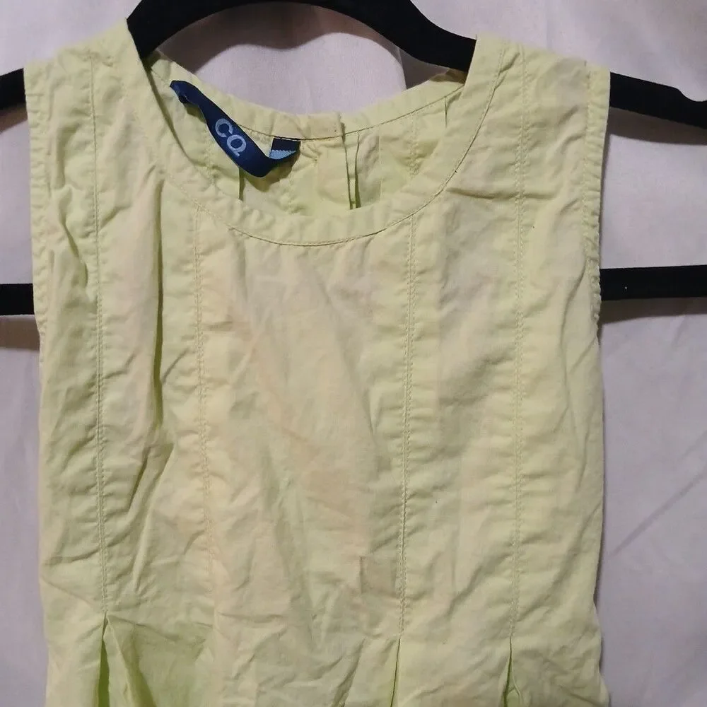 CQ Dress Kids Size 8/9 Green And Blue  Big Flower On Bottom